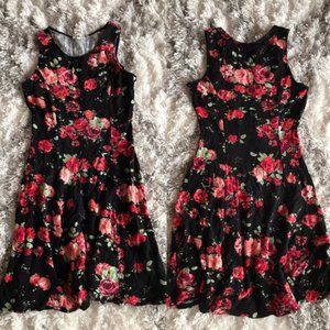 Cute flower pattern sleeveless dress